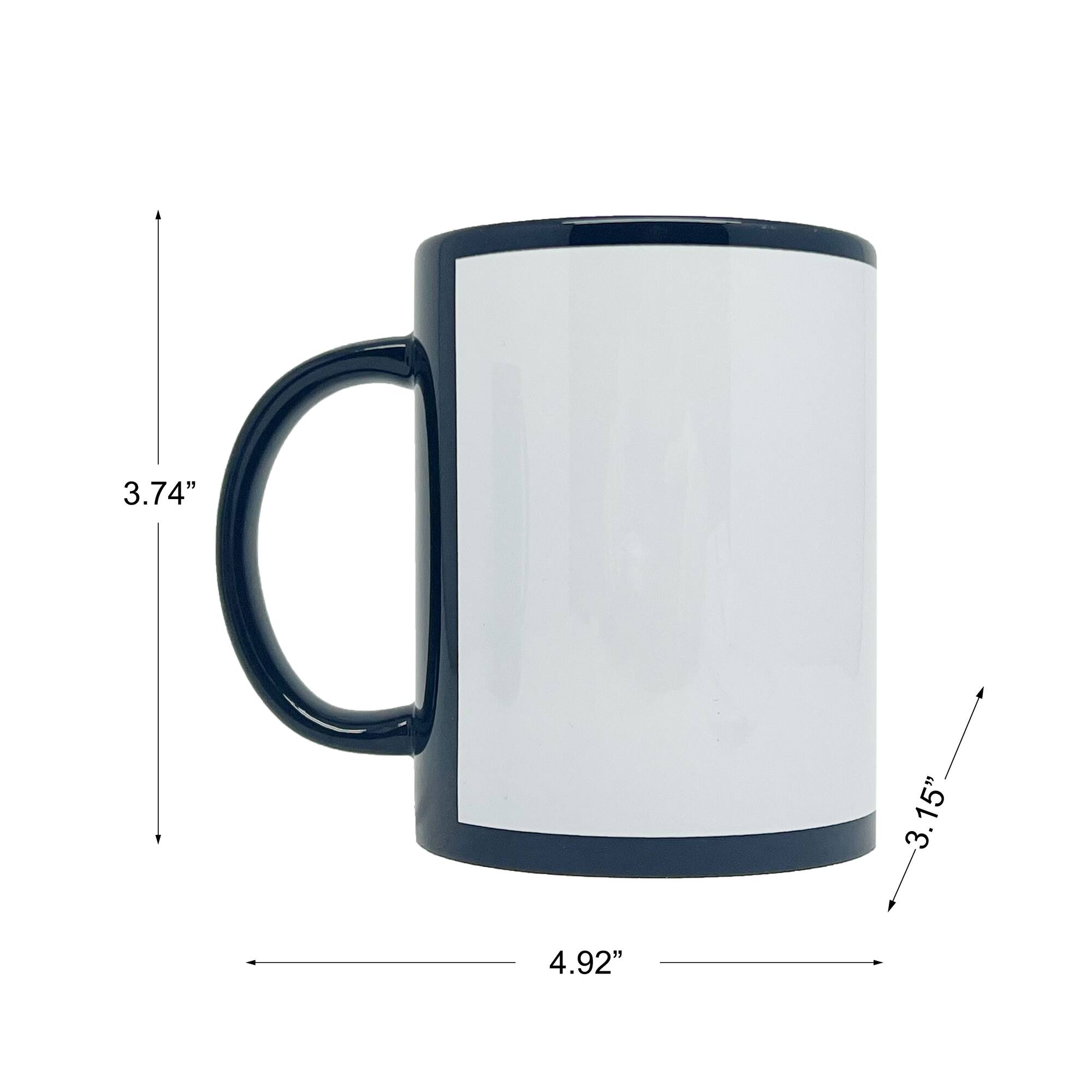 12 Pack: 15oz. Black with White Patch Sublimation Mug by Make Market®